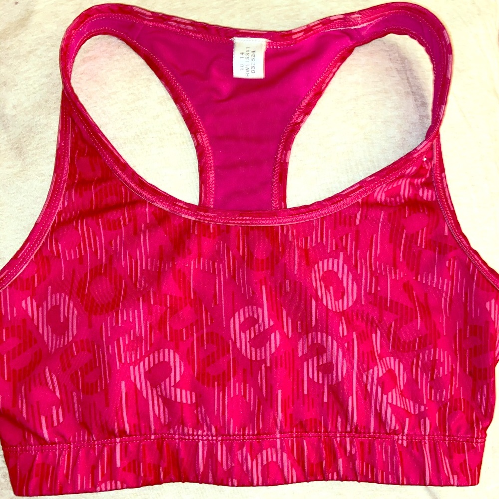 Reebok pink sports bra